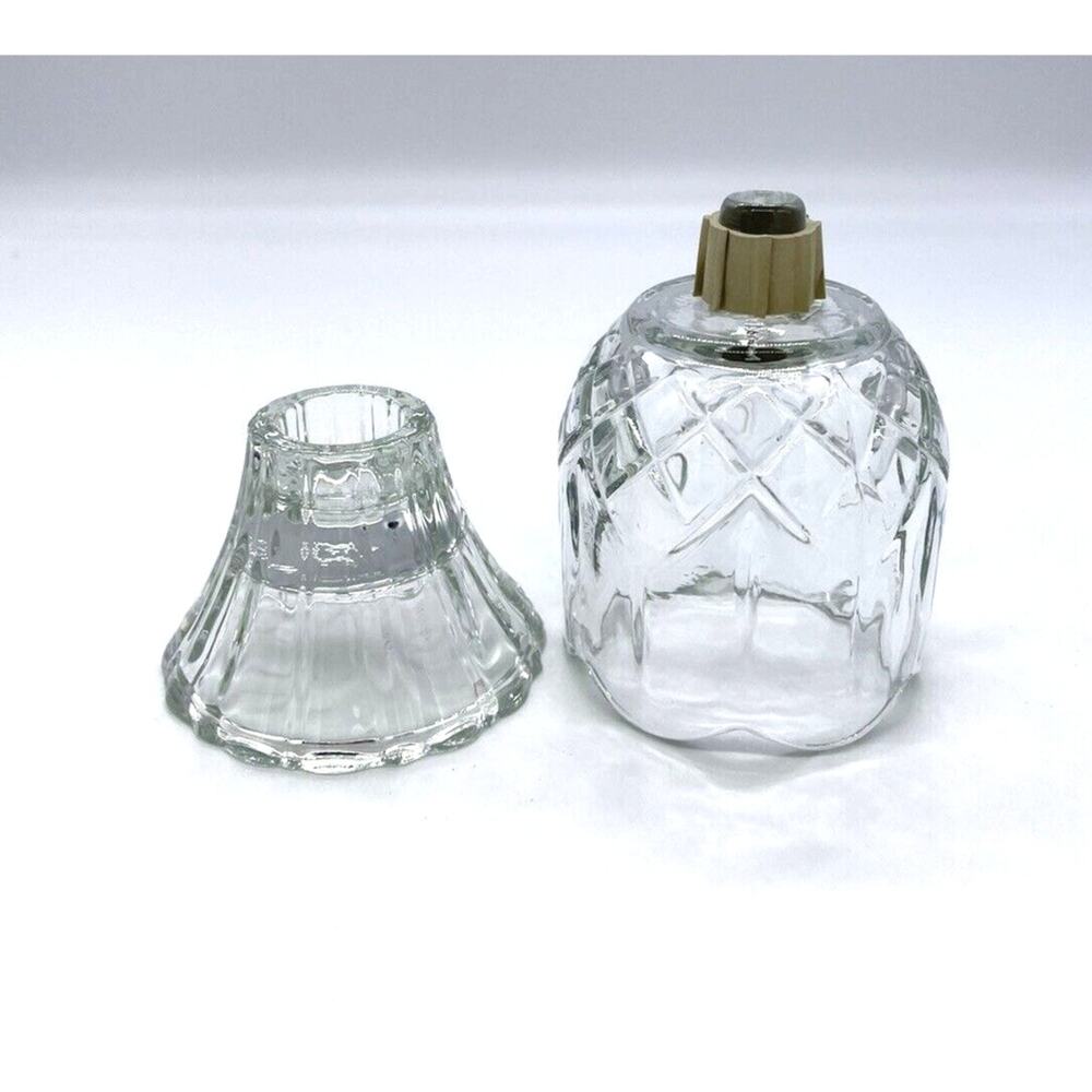 Homco Tulip Votive Candleholder Pegs Clear Glass 5” Tall - Picture 2 of 2